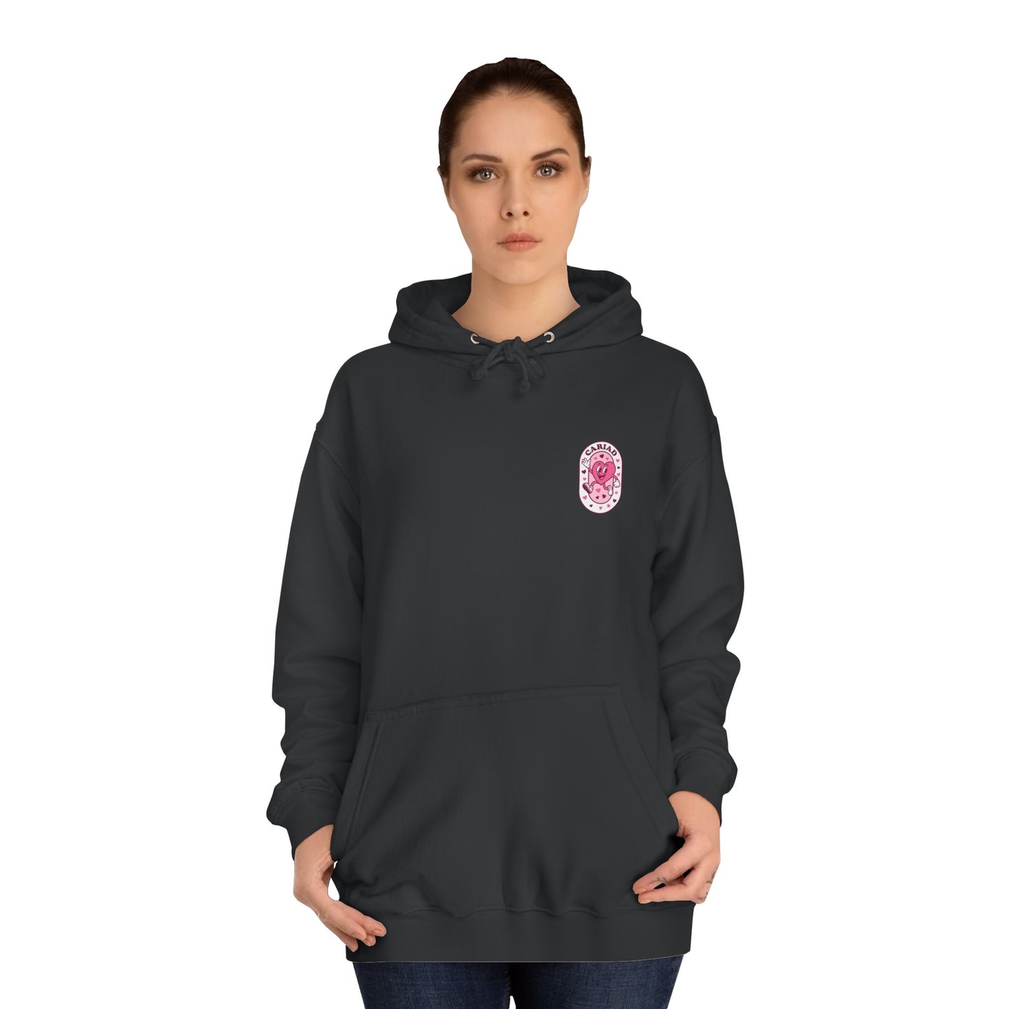 Retro Heart 'Cariad' Unisex Hoodie