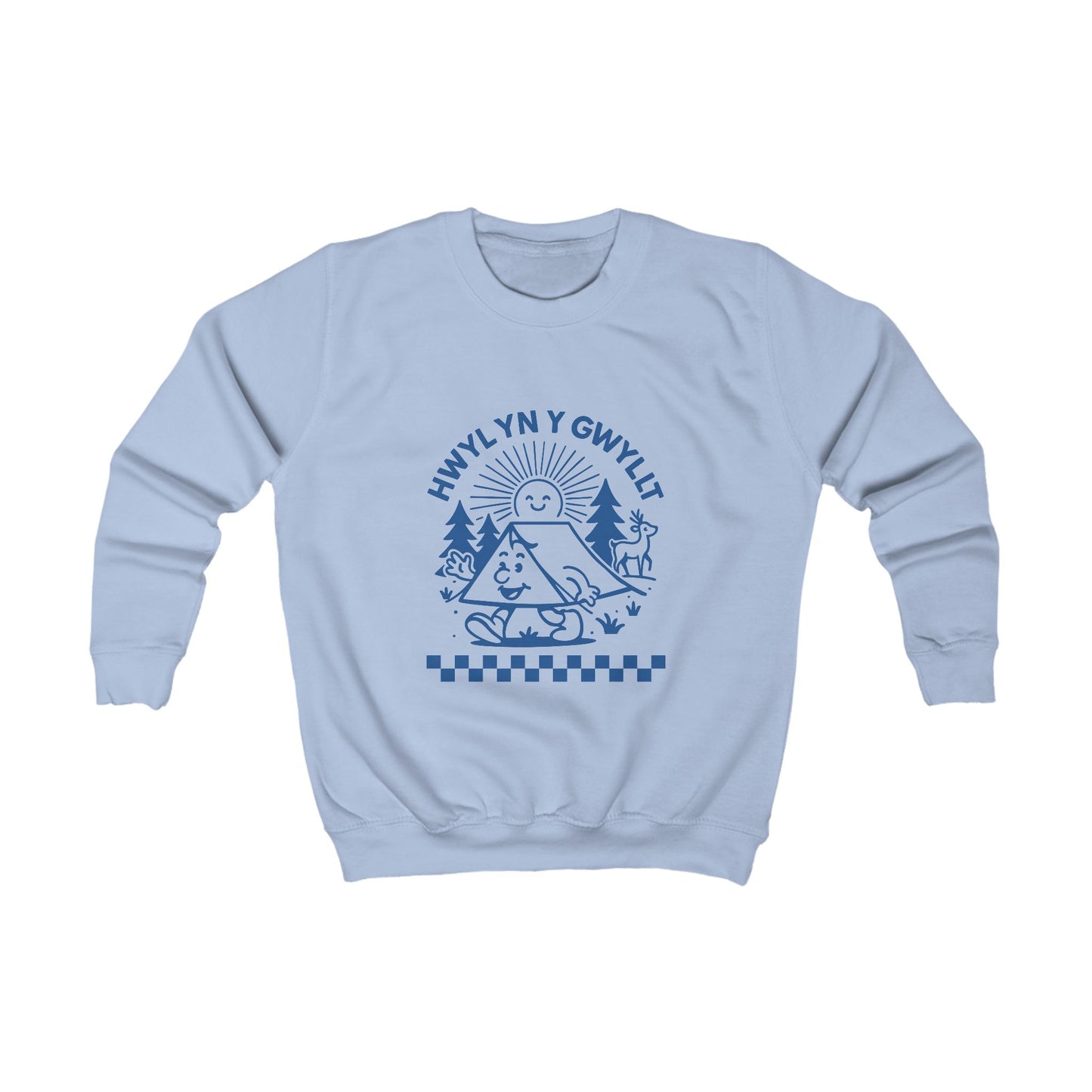 Kids Retro Camping Jumper – 'Hwyl yn y Gwyllt'