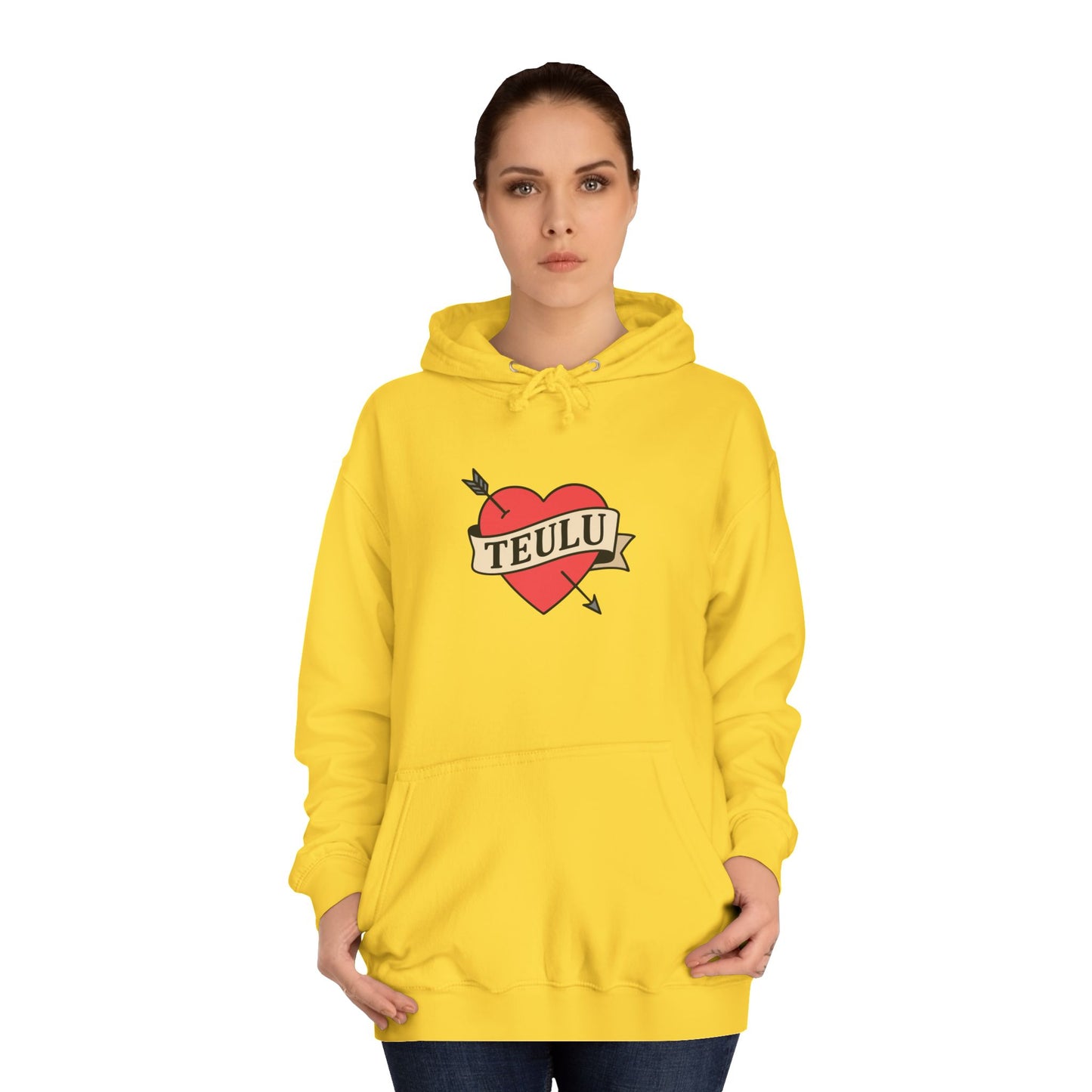 'Teulu' Heart Hoodie