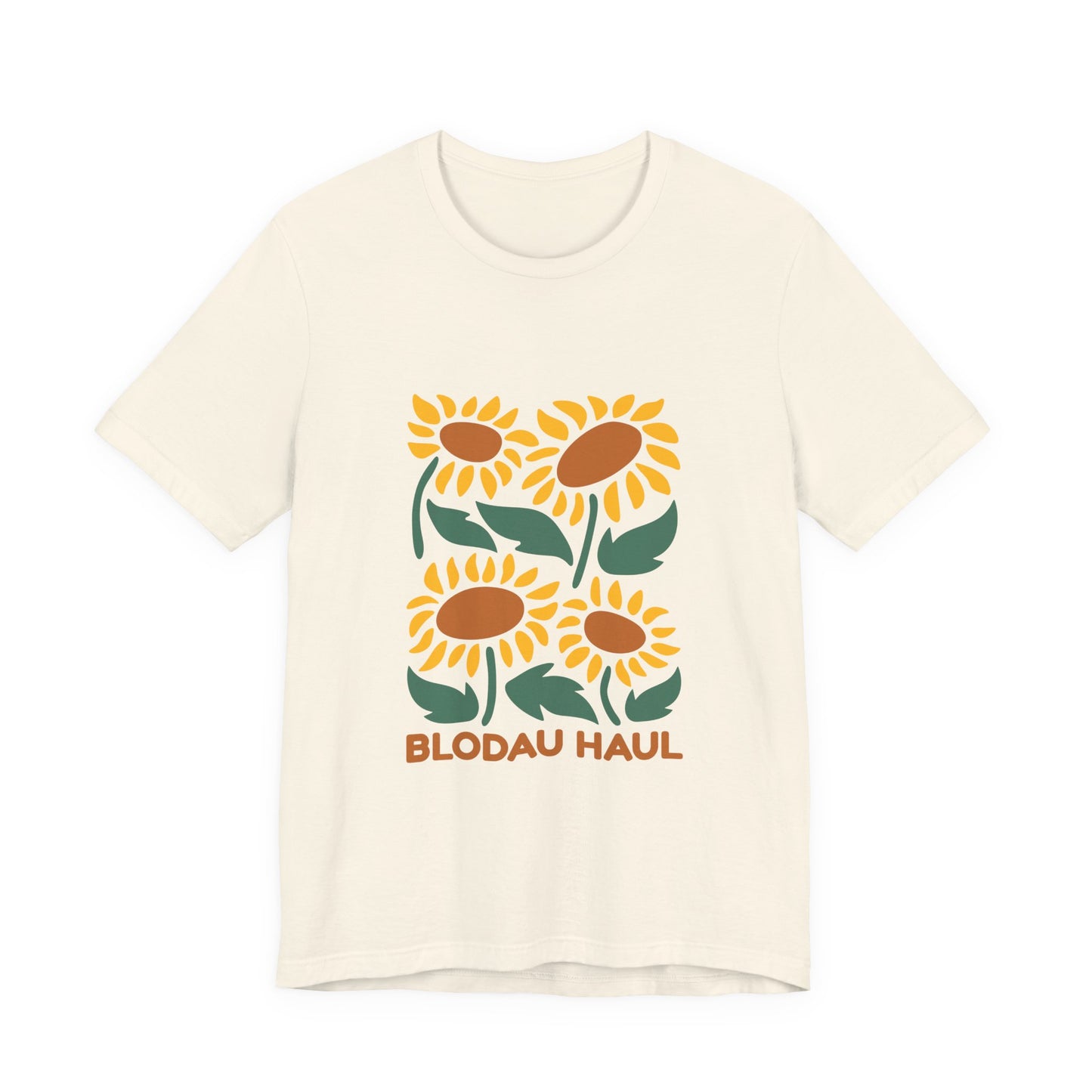 Sunflower Graphic Tee — 'Blodau Haul' Welsh Floral T‑Shirt
