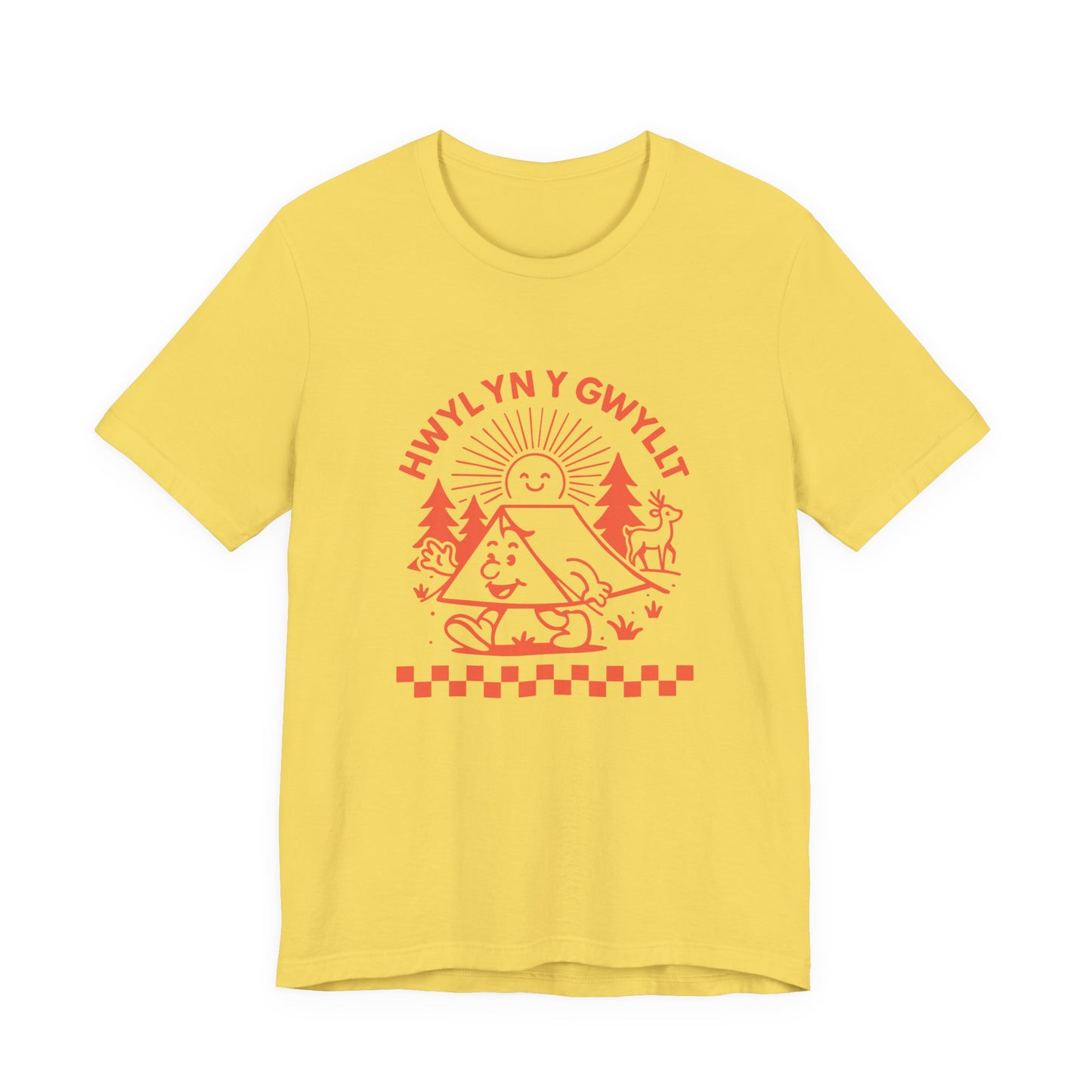 Vintage Camping Unisex T-Shirt - 'Hwyl yn y Gwyllt'