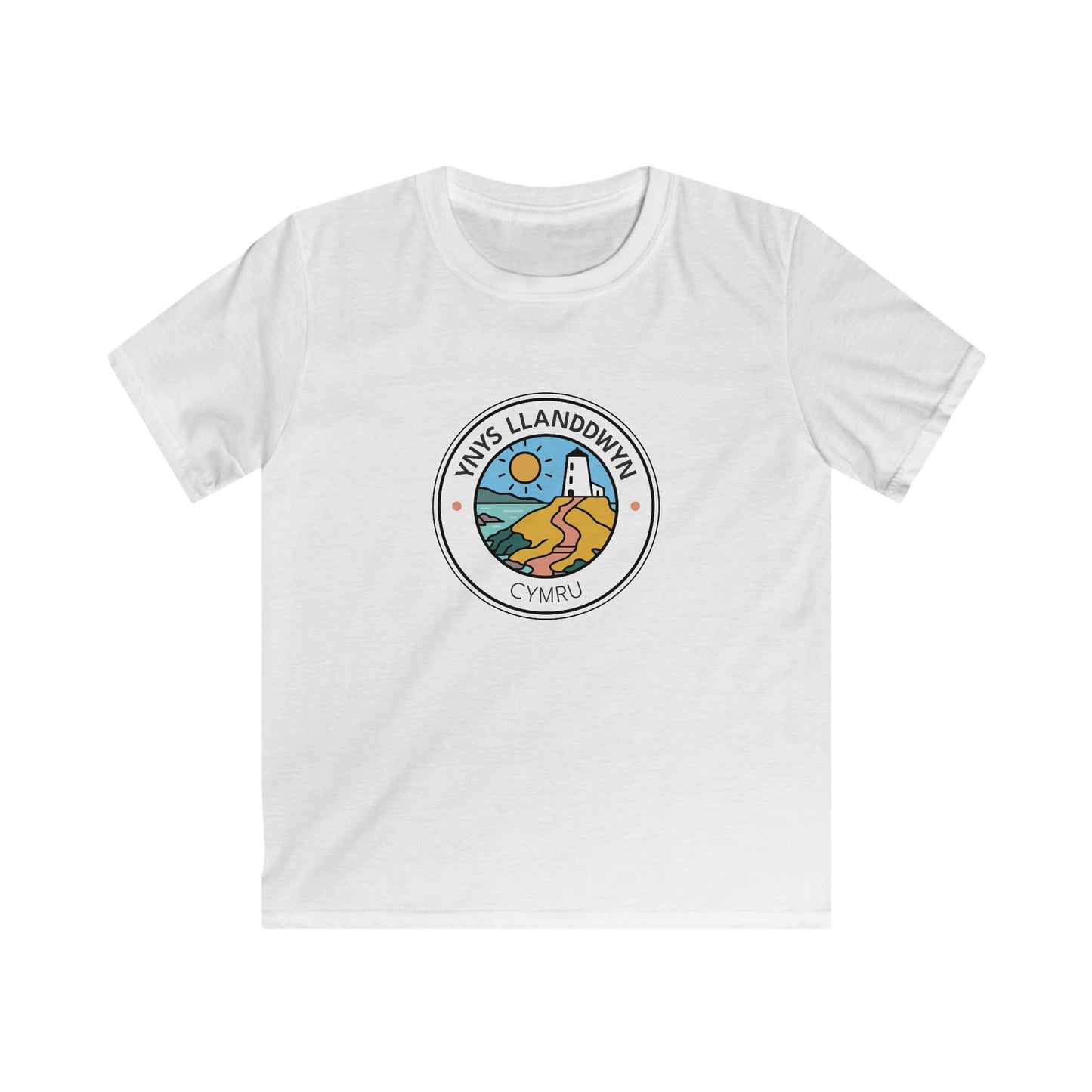 Kids 'Ynys Llanddwyn' Lighthouse Coastal Graphic - Santes Dwynwen