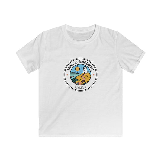 Kids 'Ynys Llanddwyn' Lighthouse Coastal Graphic - Santes Dwynwen