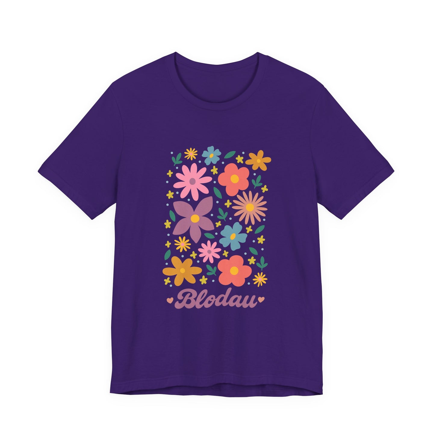 Retro Floral 'Blodau' T-Shirt (Unisex) - Colourful Welsh Wildflower Tee