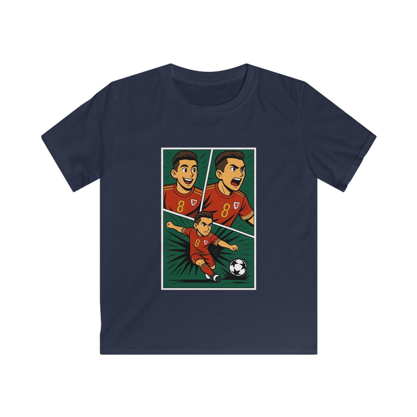 Kids Harry Wilson Anime-Inspired T-Shirt - Welsh Football Tee