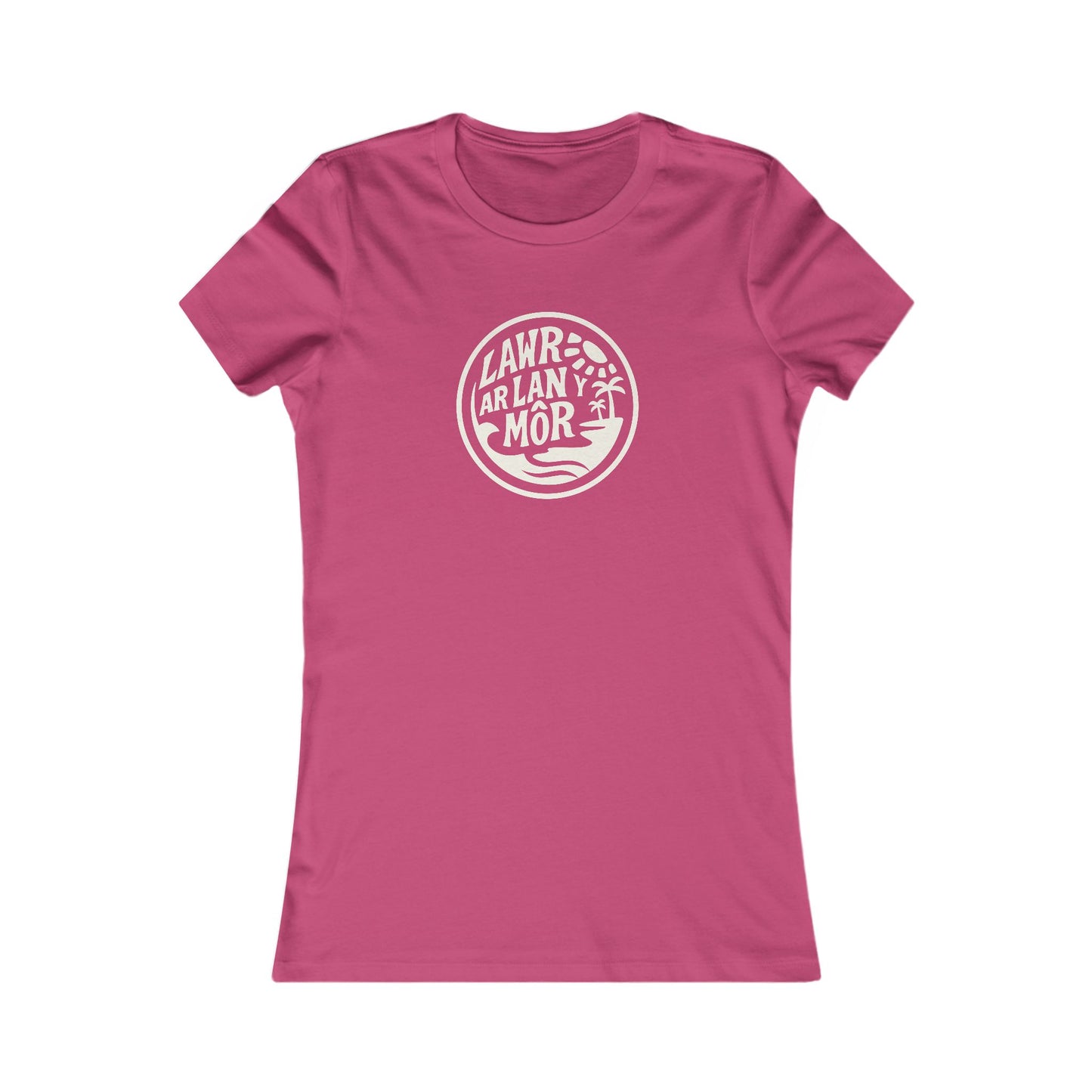 Women's Tee — 'Lawr Ar Lan Môr' Coastal Welsh Vintage Logo