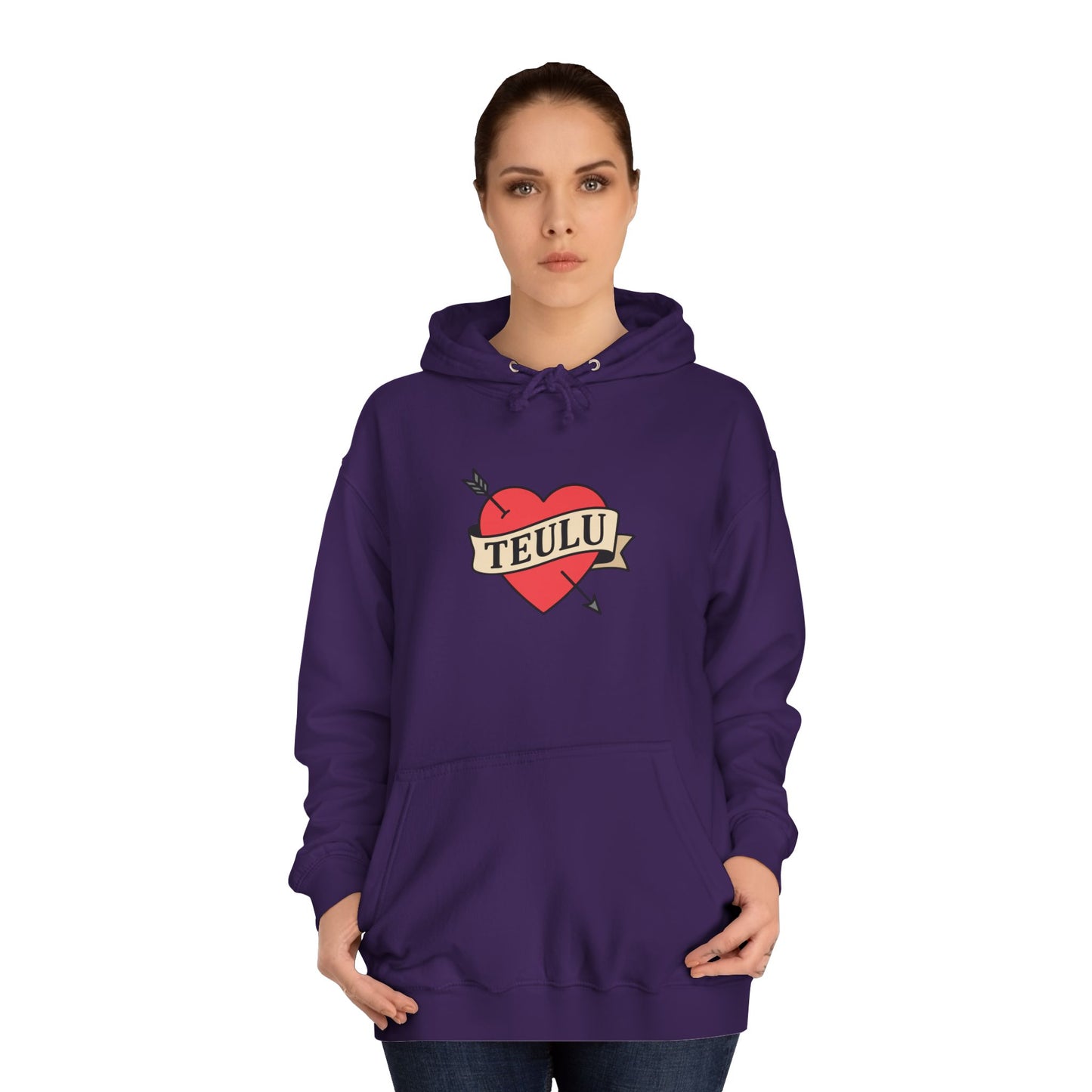 'Teulu' Heart Hoodie
