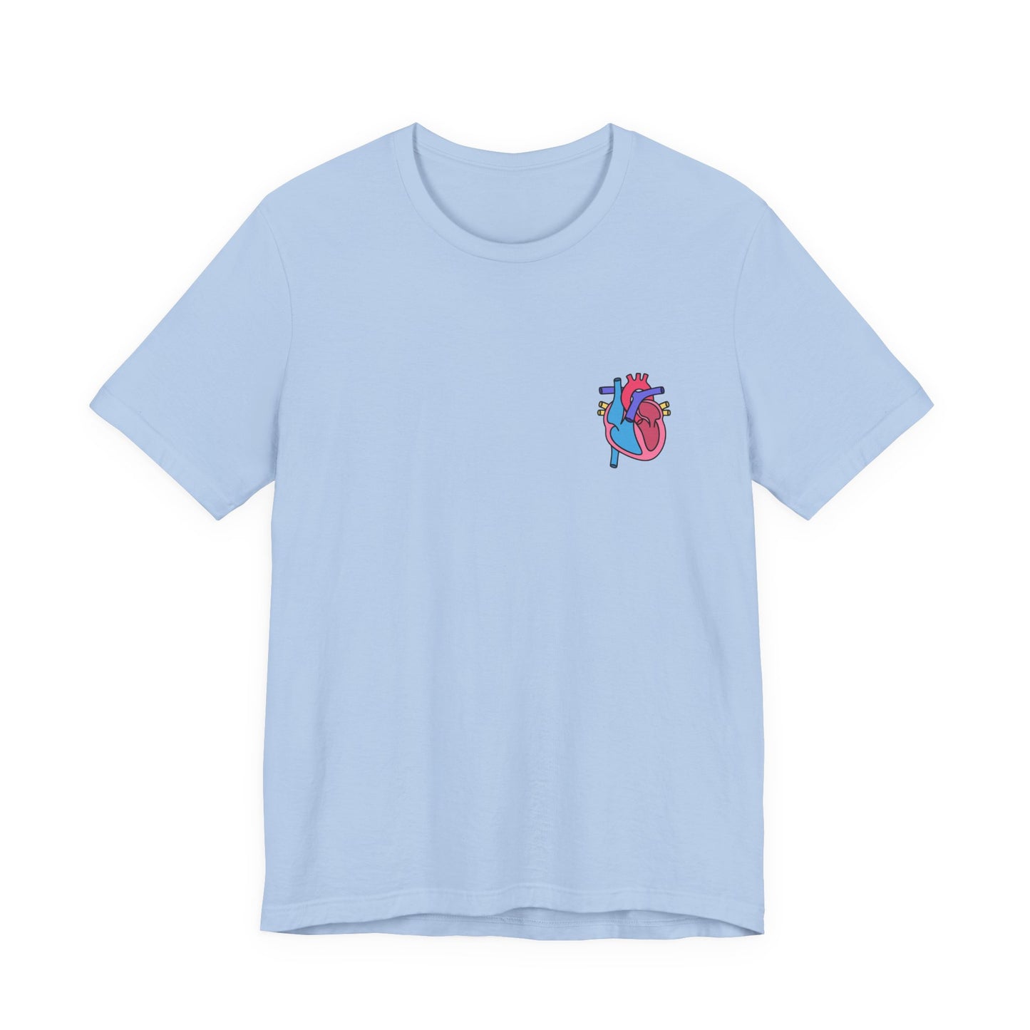 Anatomical Heart Graphic Tee — Welsh Labeled Heart Diagram T-Shirt