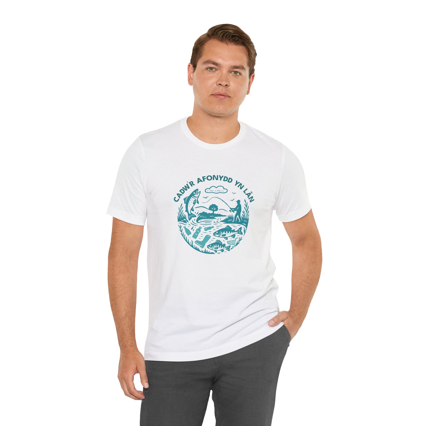 'Cadw’r Afonydd Yn Lan' Welsh River Conservation T‑Shirt