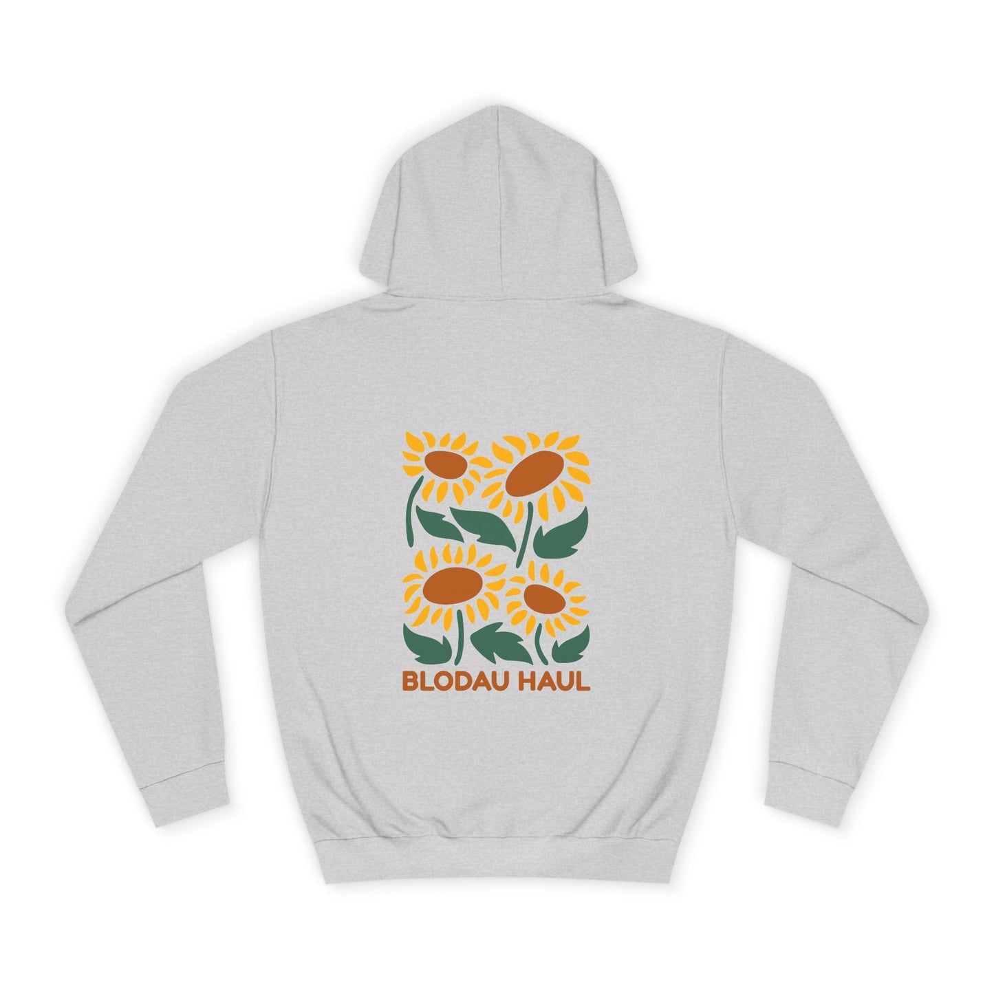 Retro Sunflower 'Blodau Haul' Unisex Hoodie (Double Sided)