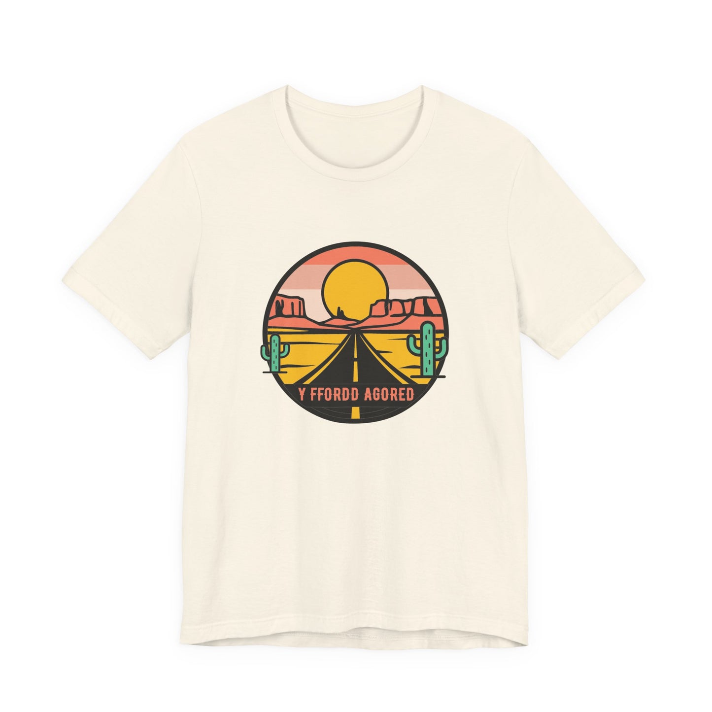 Welsh Road Trip Sunset T‑Shirt (Unisex) - 'Y Ffordd Agored'
