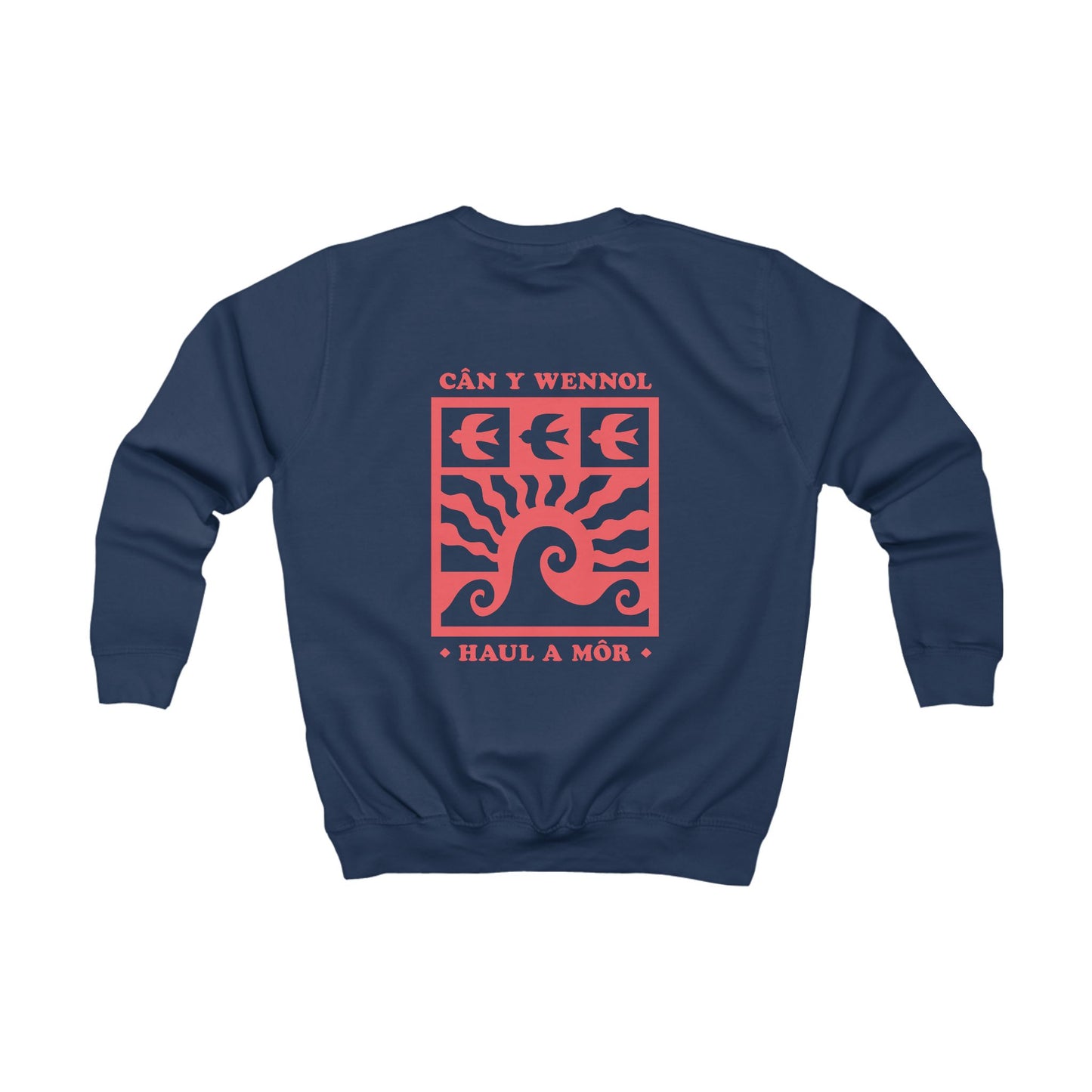 Kids Retro 'Cân y Wennol' Sweatshirt (Double Sided)
