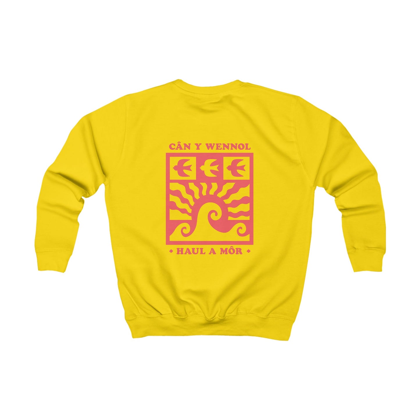 Kids Retro 'Cân y Wennol' Sweatshirt (Double Sided)