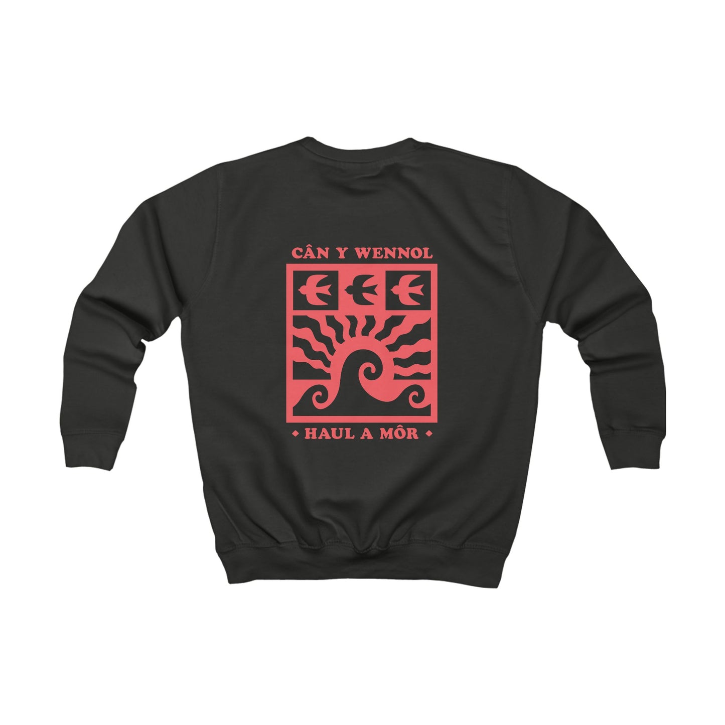 Kids Retro 'Cân y Wennol' Sweatshirt (Double Sided)