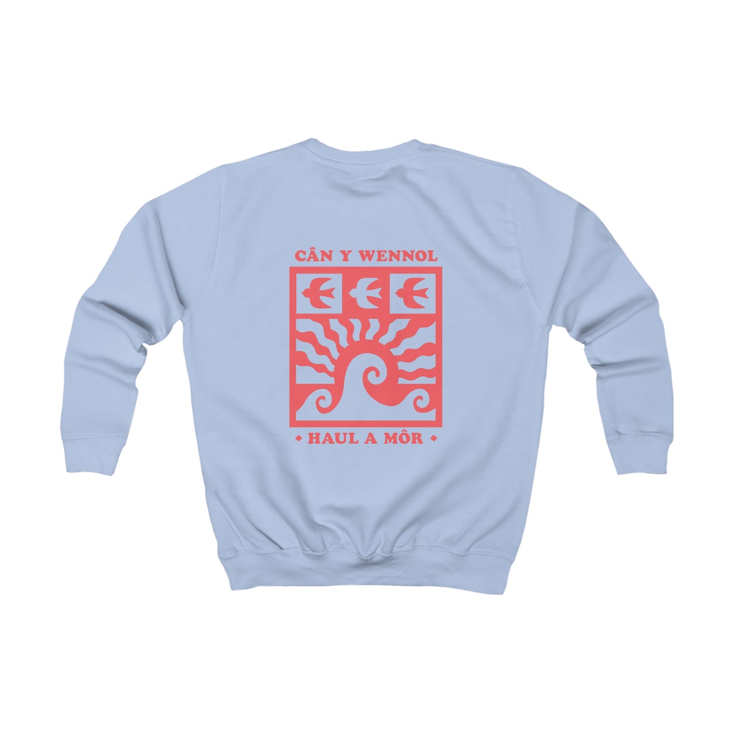 Kids Retro 'Cân y Wennol' Sweatshirt (Double Sided)
