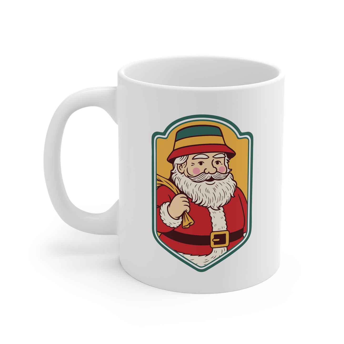 Retro Santa Claus Welsh Bucket Hat Mug
