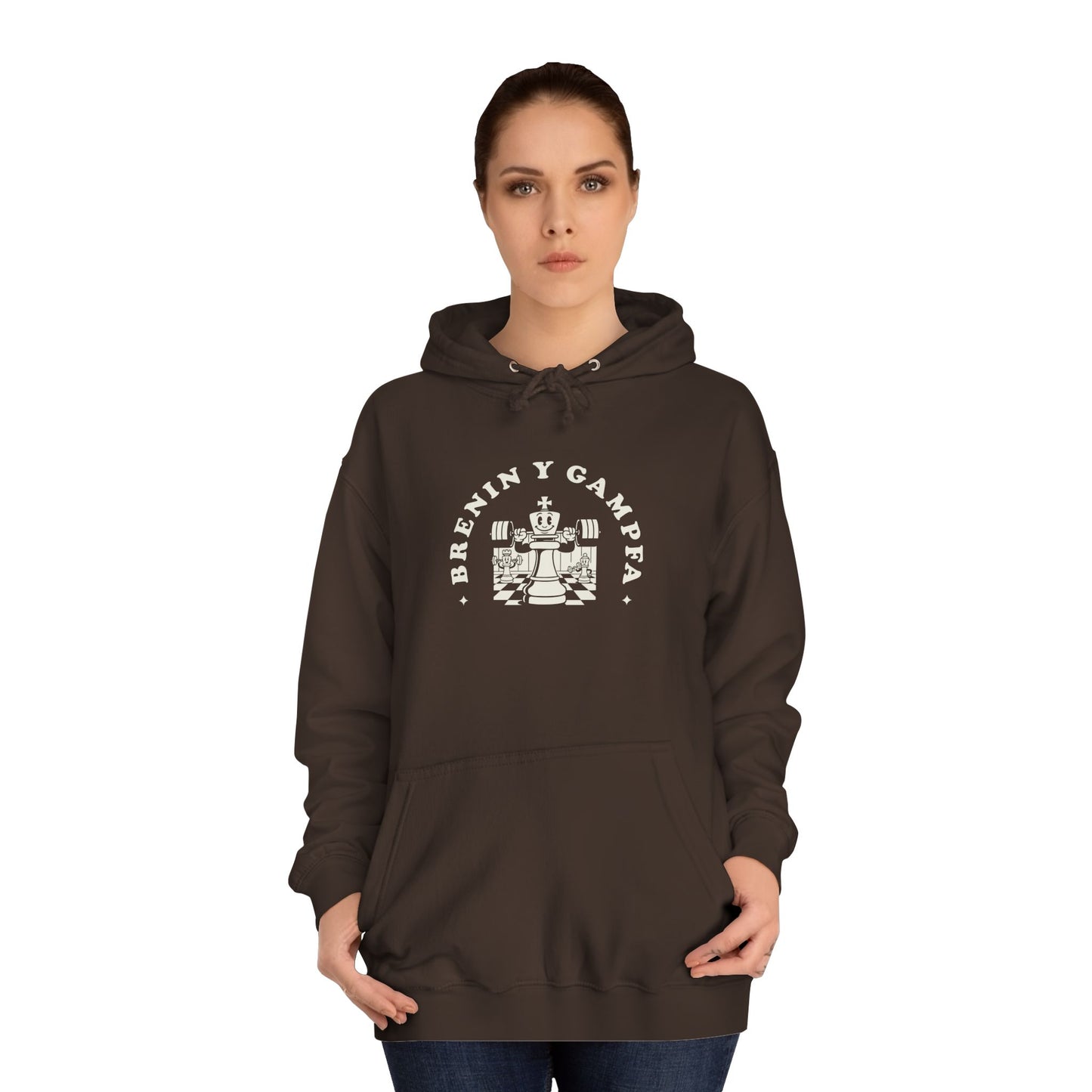 'King Of The Gym' Welsh Unisex Hoodie - 'Brenin y Gampfa'