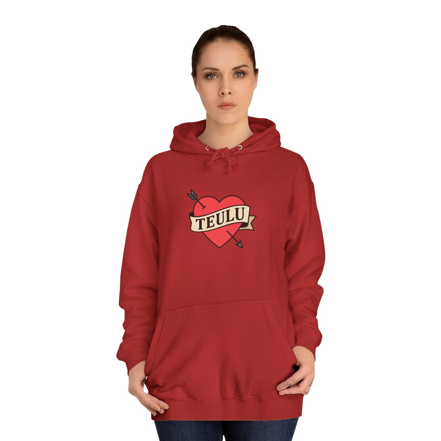 'Teulu' Heart Hoodie