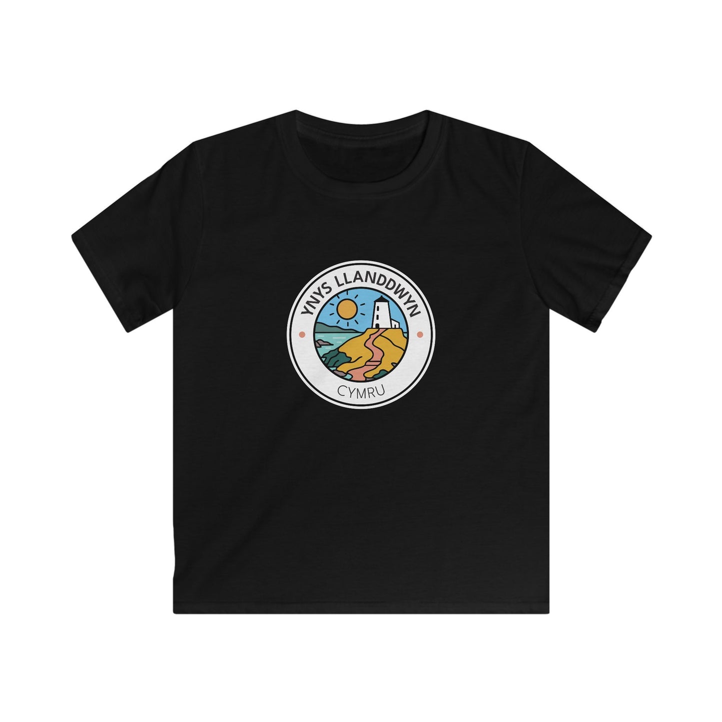 Kids 'Ynys Llanddwyn' Lighthouse Coastal Graphic - Santes Dwynwen