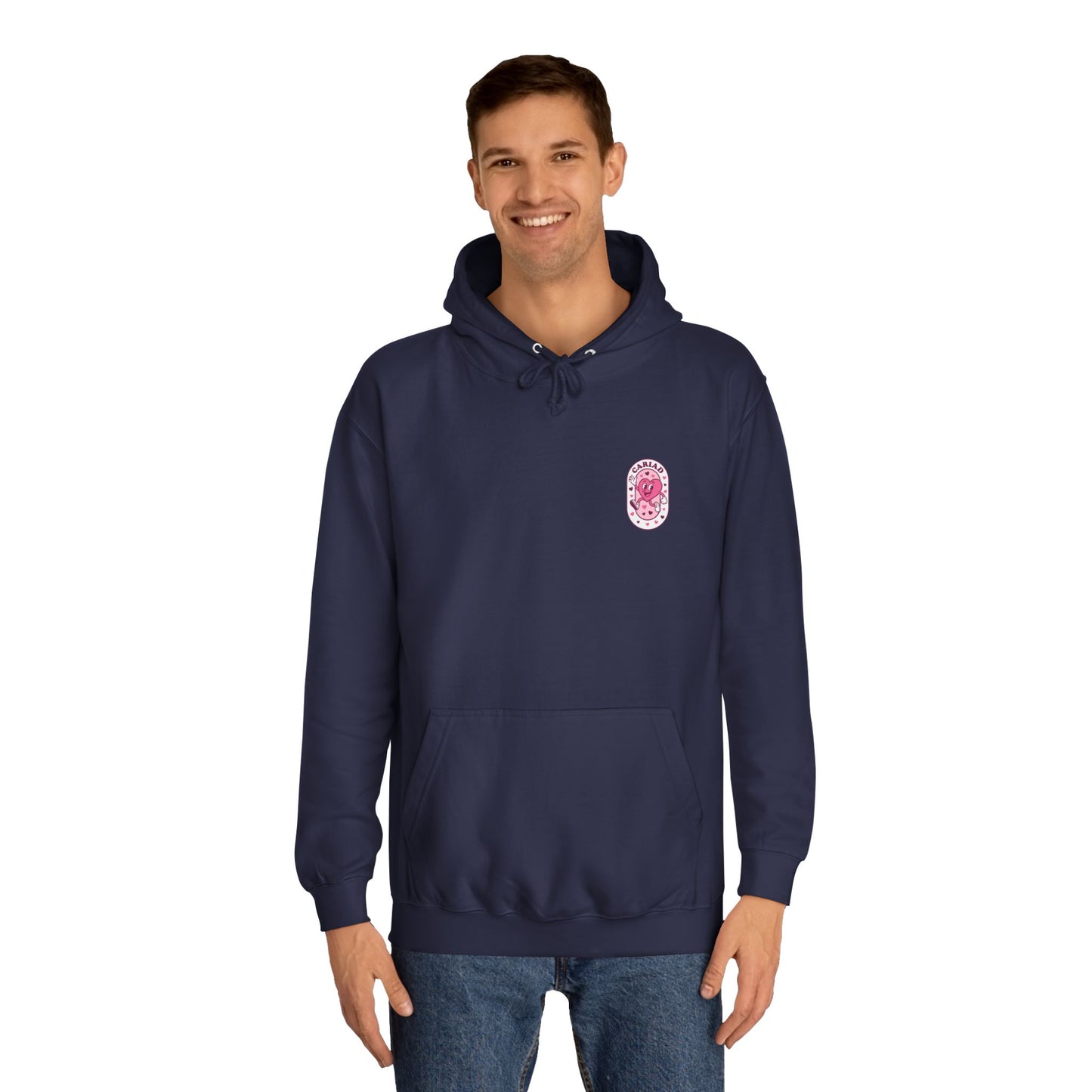 Retro Heart 'Cariad' Unisex Hoodie
