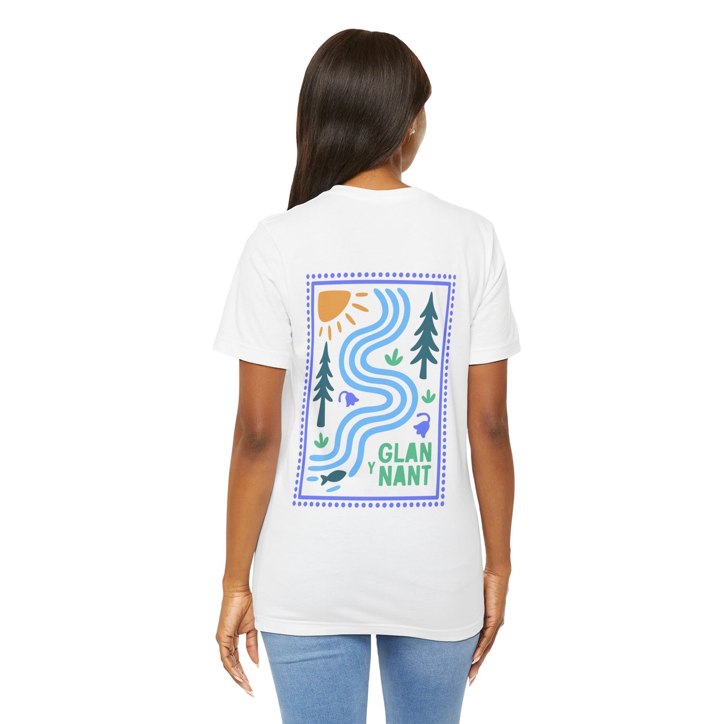 'Glan-y-Nant' Riverside Graphic Tee (Unisex) — Nature Scenic T‑Shirt