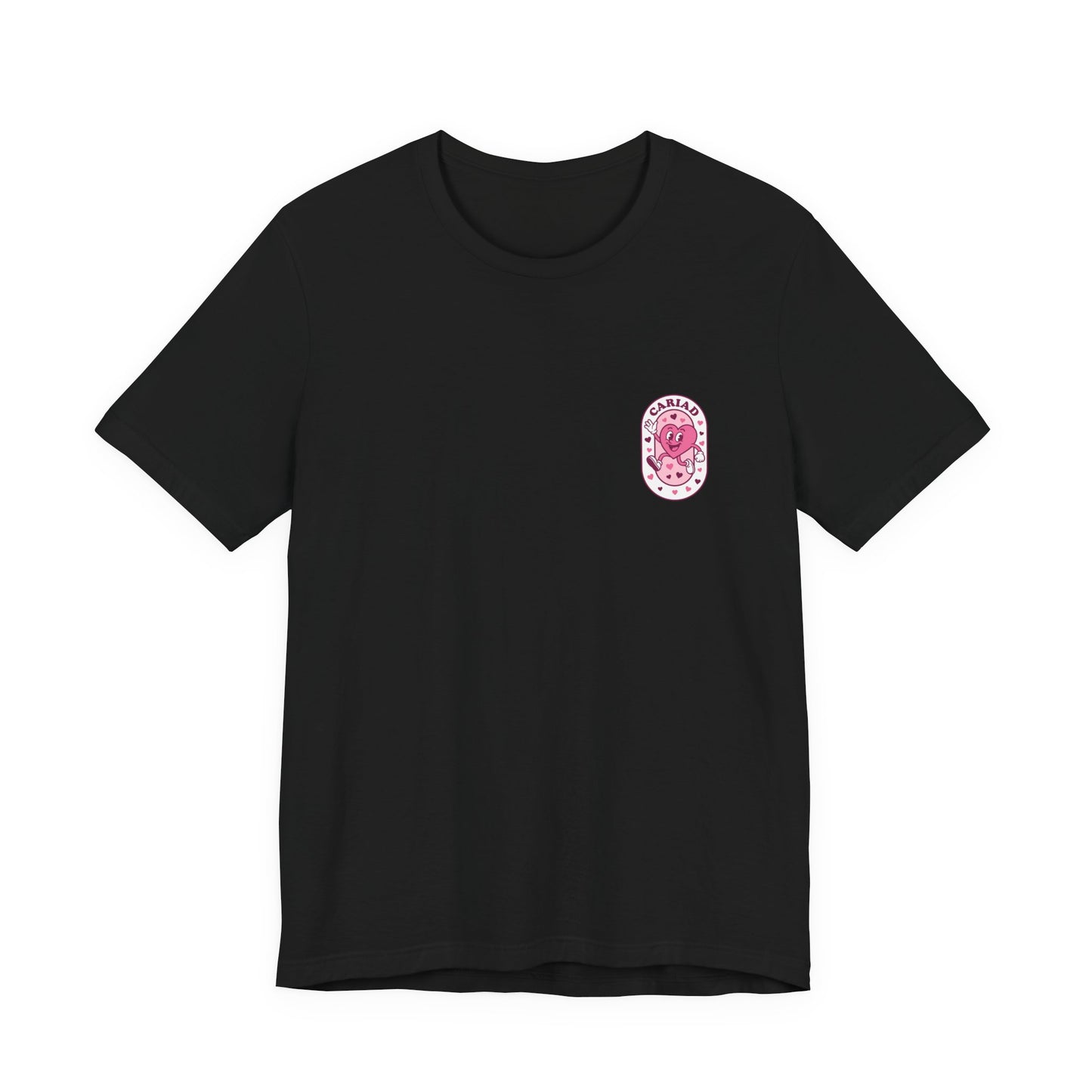 Cariad Graphic T-Shirt (Unisex) - Retro Heart Design