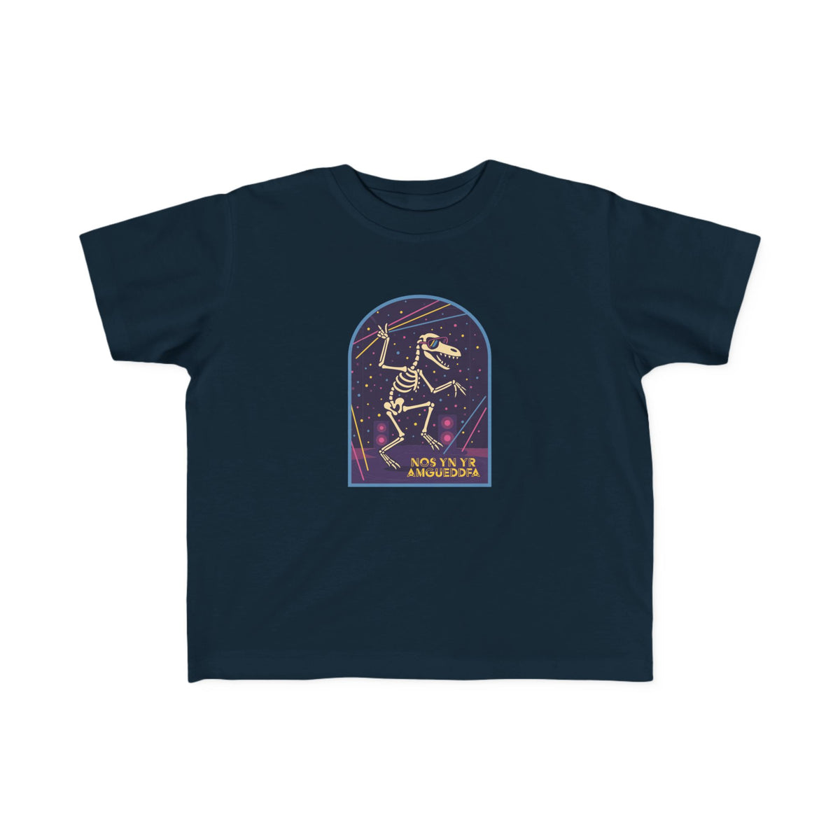 Infant Fossil Dance T-Shirt - 'Nos Yn Yr Amgueddfa'