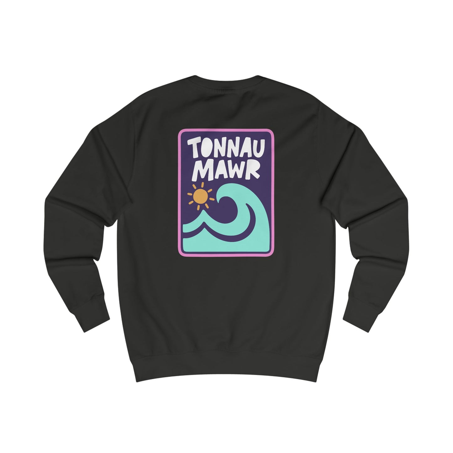 Tonnau Mawr Wave Sweatshirt - Welsh Surf Unisex Crewneck (Double Sided)