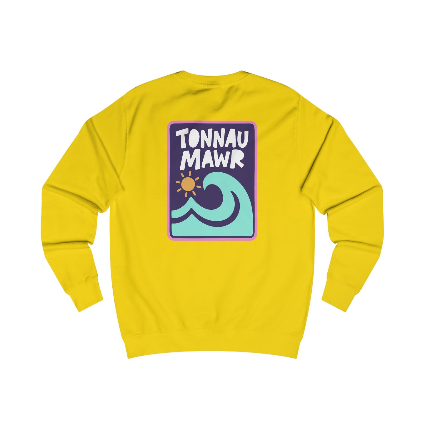 Tonnau Mawr Wave Sweatshirt - Welsh Surf Unisex Crewneck (Double Sided)