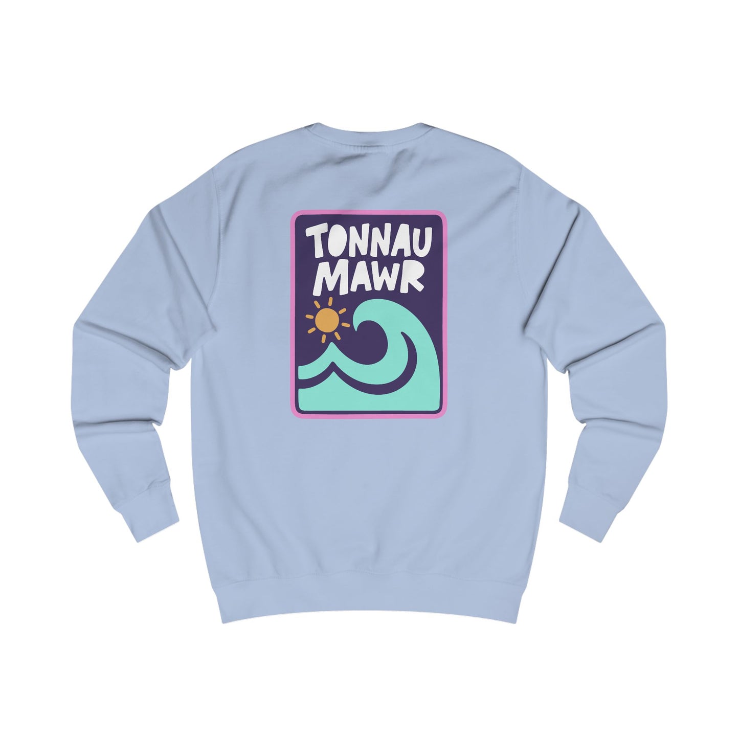 Tonnau Mawr Wave Sweatshirt - Welsh Surf Unisex Crewneck (Double Sided)