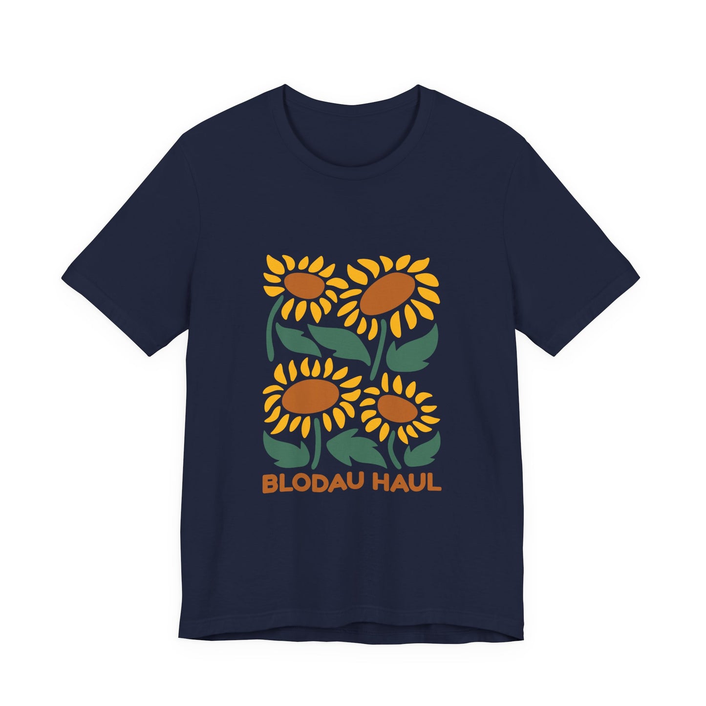 Sunflower Graphic Tee — 'Blodau Haul' Welsh Floral T‑Shirt