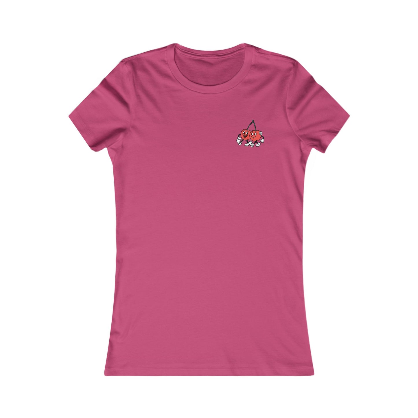 Women's Retro Cherry Tee - 'Ceirios Trelew, Patagonia' (Double Sided)