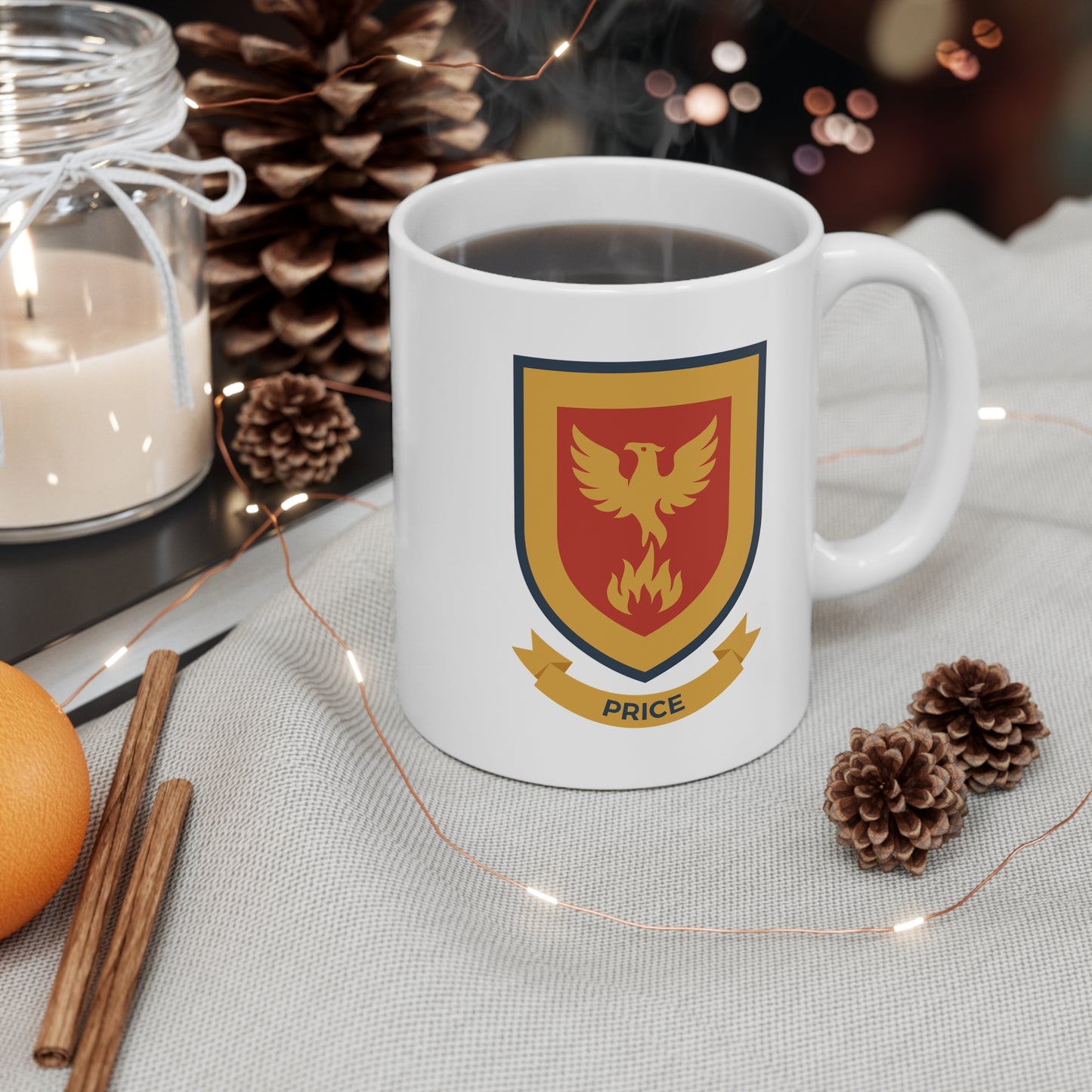 Price Family Name Mug - Welsh Heraldry