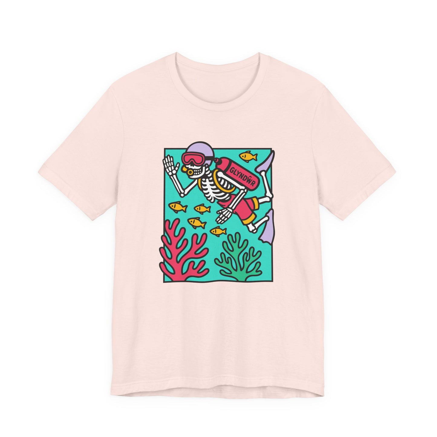 Skeleton Glyndŵr Scuba Diver Unisex Tee