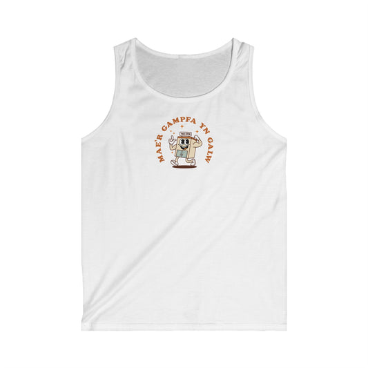 “Mae'r Gampfa Yn Galw” Mens Vest — The Gym Is Calling
