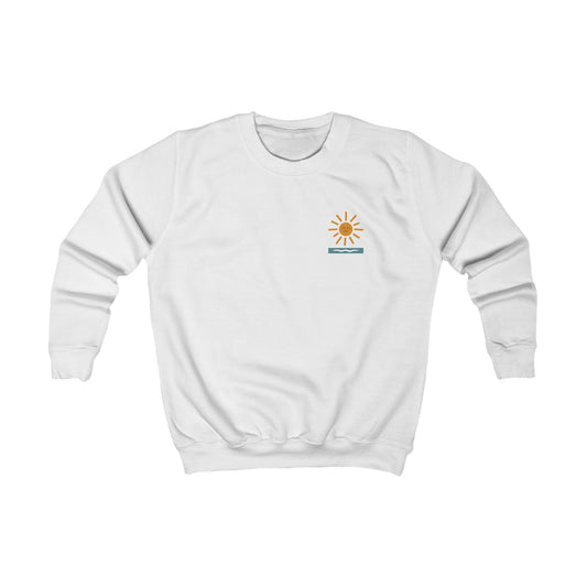 Kids Welsh Beach Jumper - "Diwrnod Arall O Haul" (Double Sided)