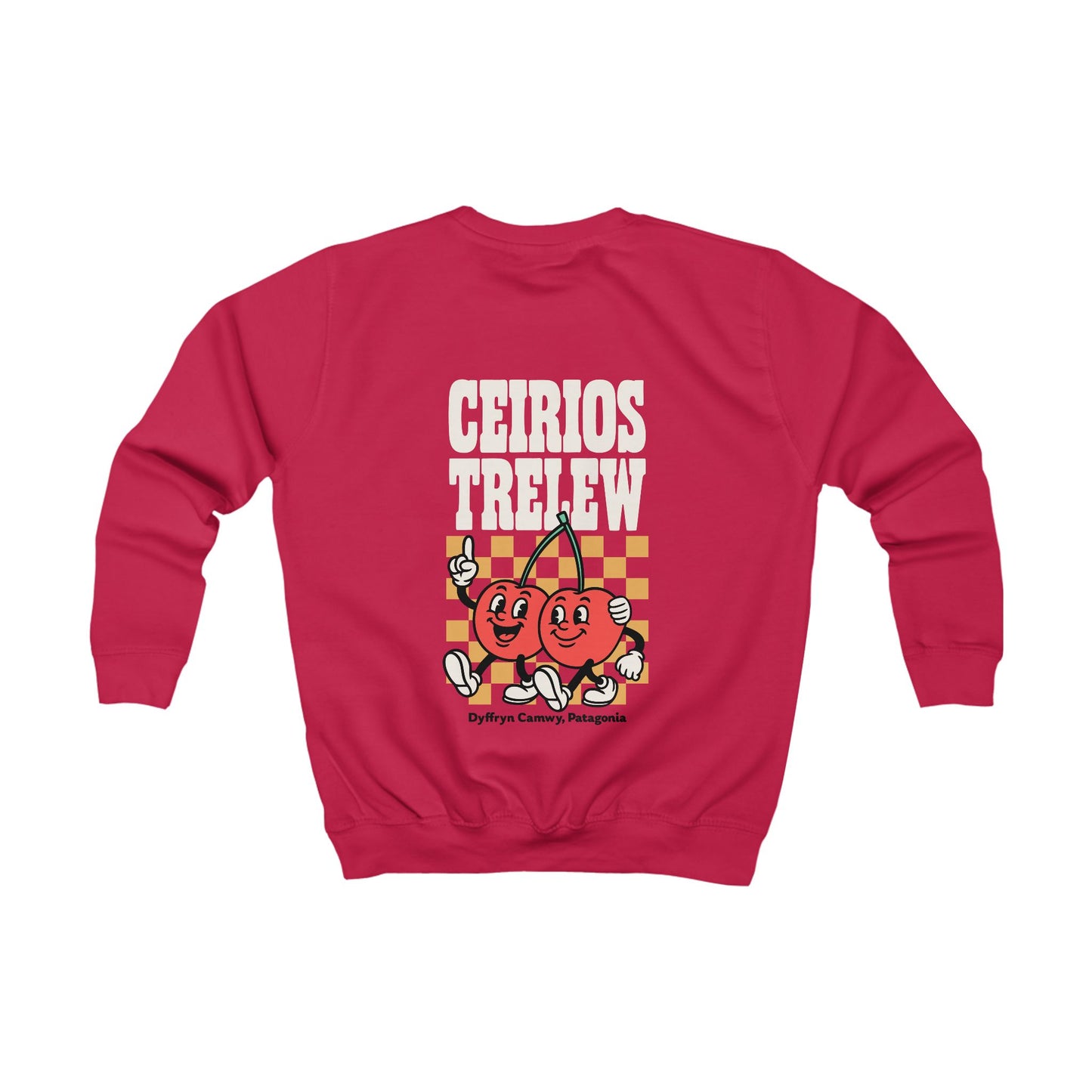 Kids Cherry Sweatshirt — "Ceirios Trelew, Patagonia" Vintage Pullover