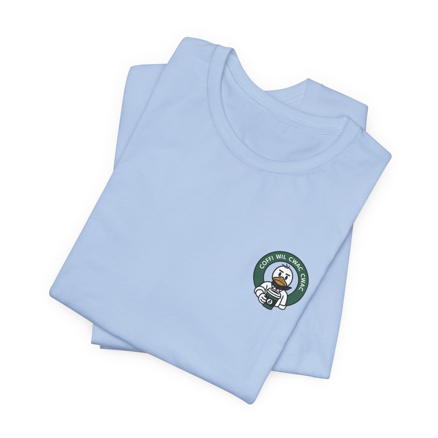Wil Cwac Cwac Coffee Unisex T-shirt - Retro Cafe T-Shirt (Double Sided)
