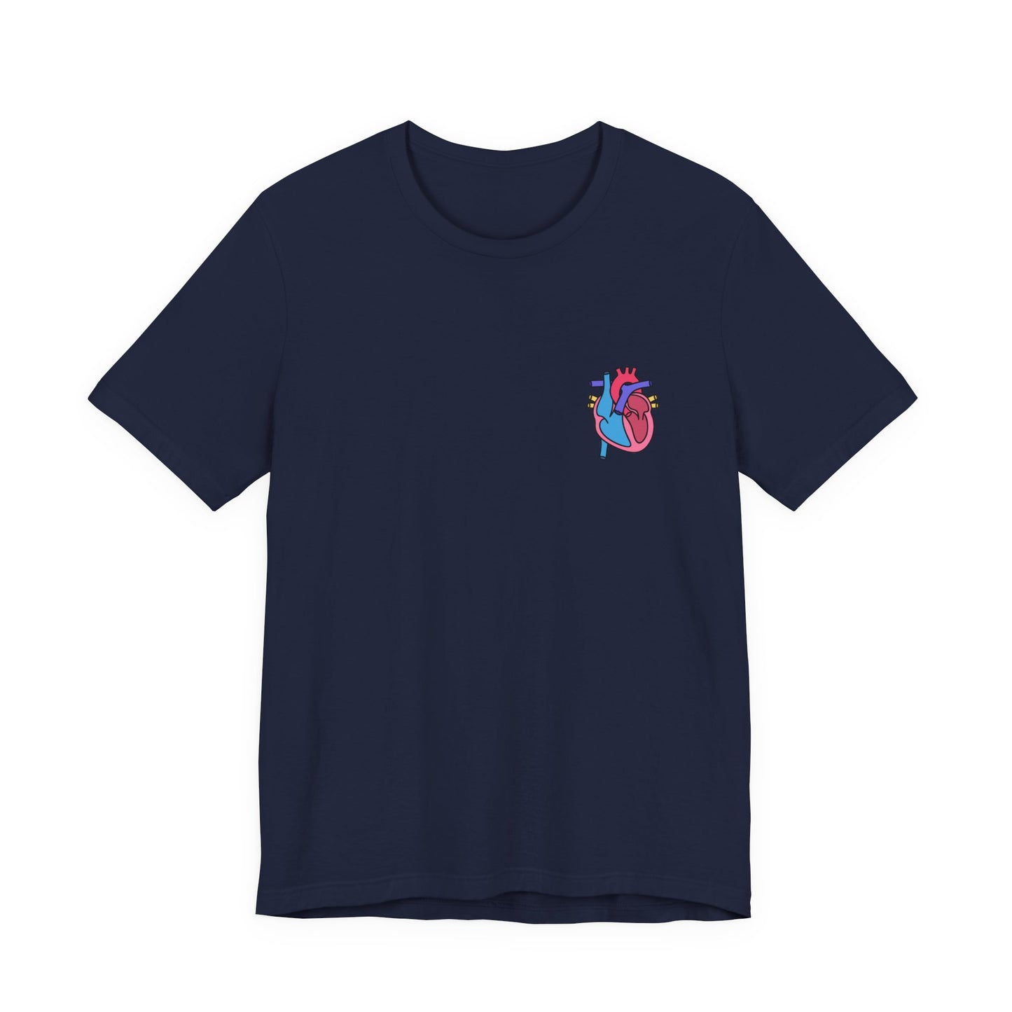 Anatomical Heart Graphic Tee — Welsh Labeled Heart Diagram T-Shirt