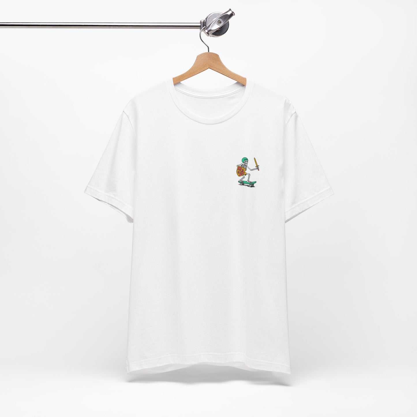 Skeleton Glyndŵr Unisex Skateboarding Tee - Double Sided