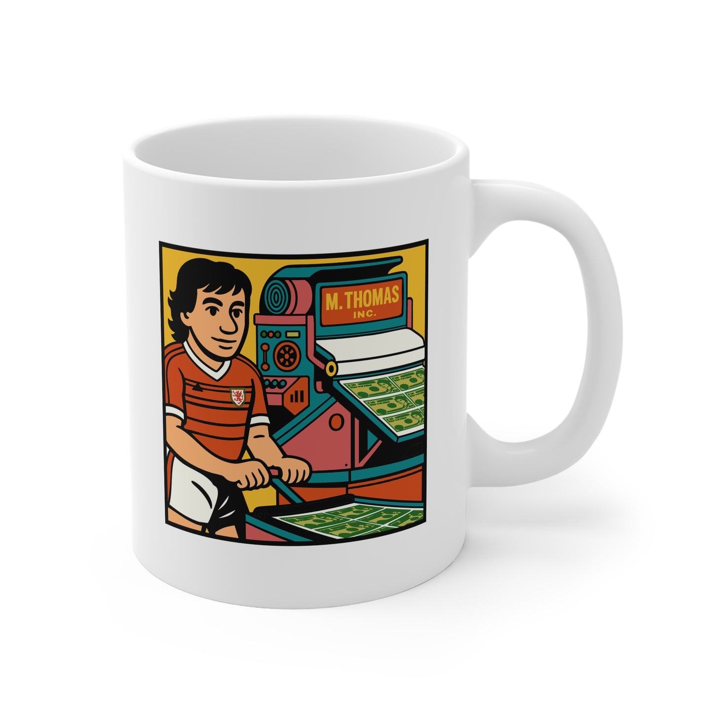 Vintage Mickey Thomas Printing Press Mug