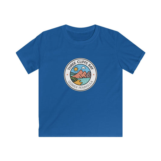 Kids T-Shirt— Three Cliffs Bay, Swansea Beach Graphic Tee