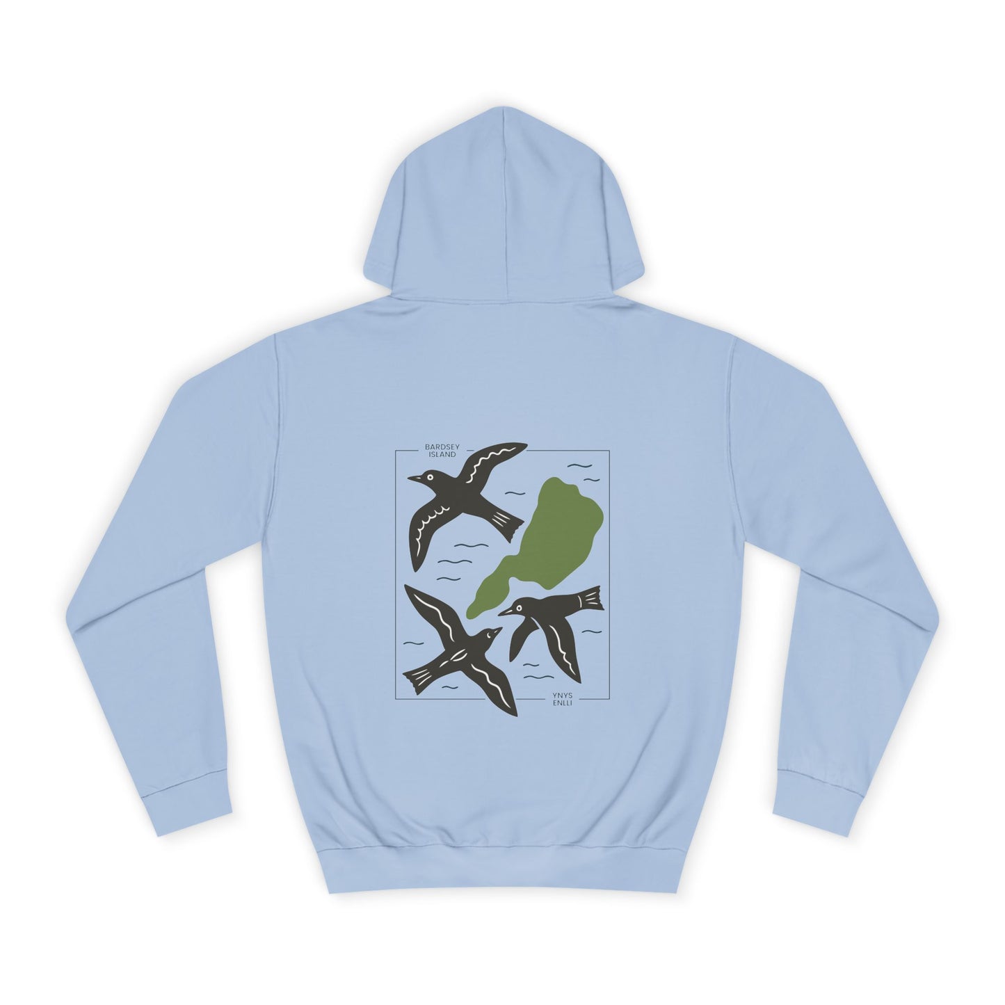 Bardsey Island (Ynys Enlli) Unisex Hoodie (Double Sided)