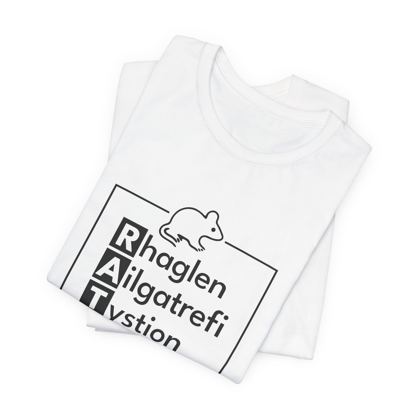 Witness Relocation Programme Unisex T-Shirt  - R.A.T. (Rhaglen Ailgatrefi Tystion)