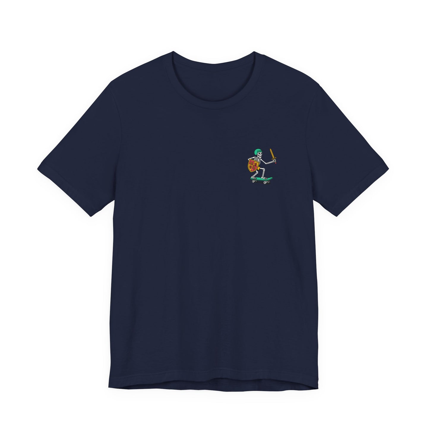 Skeleton Glyndŵr Unisex Skateboarding Tee - Double Sided