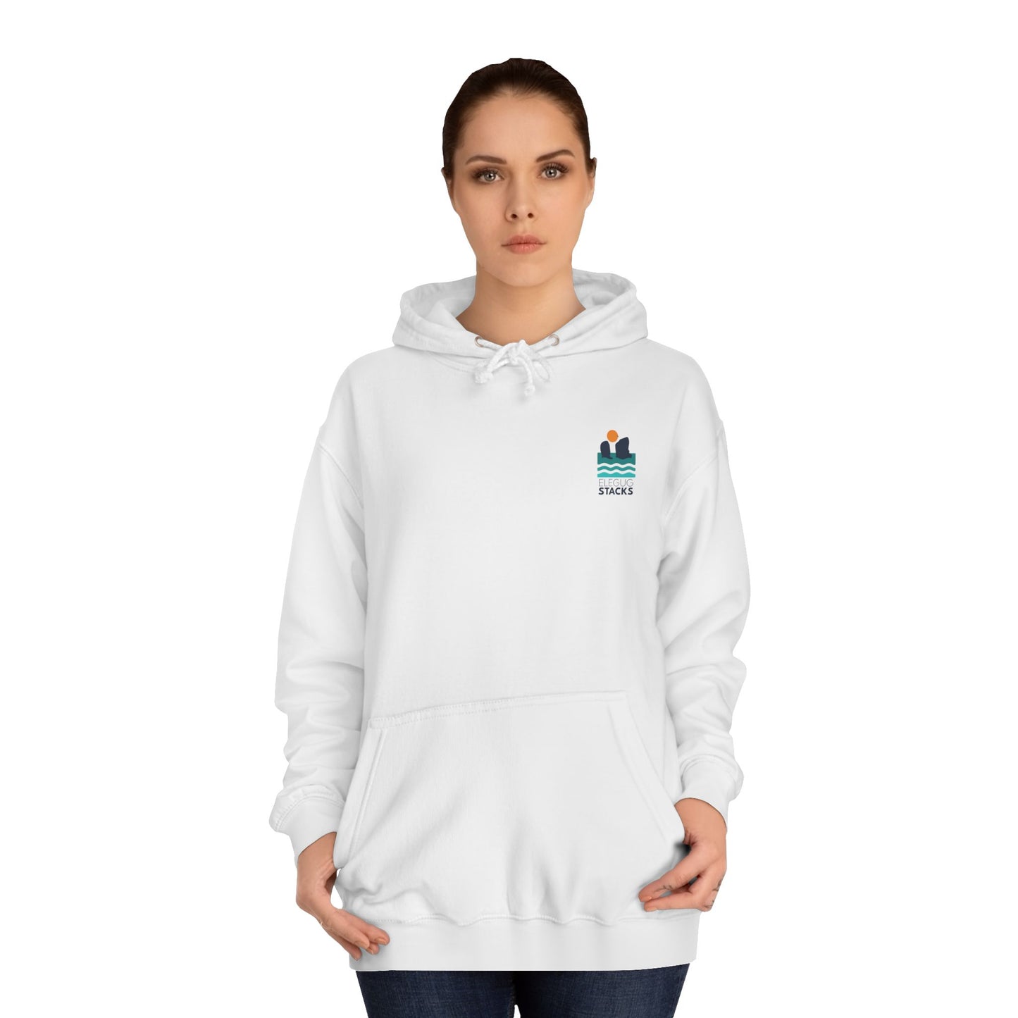 Minimal 'Elegug Stacks' (Pembrokeshire) Unisex Hoodie