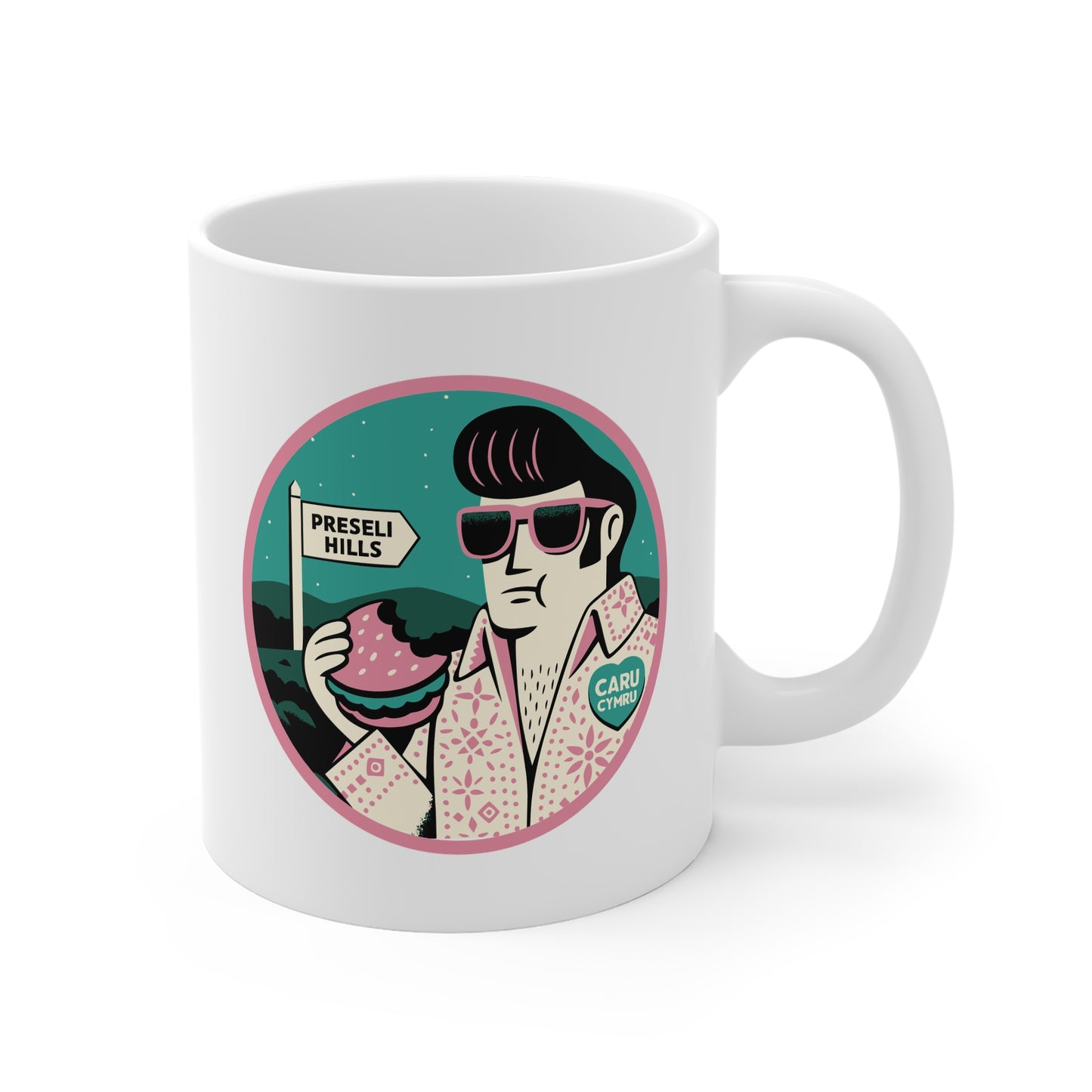 Retro Elvis Mug (Preseli Hills )