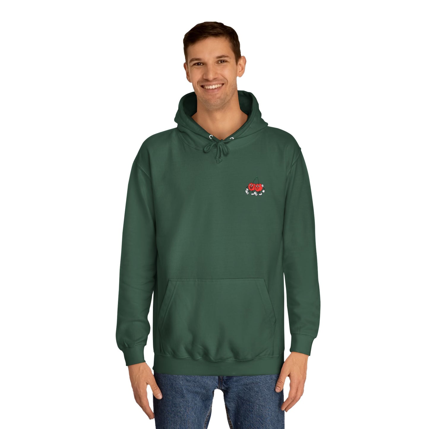 Retro Cherries Patagonia Unisex Hoodie - "Ceirios Trelew" (Double Sided)