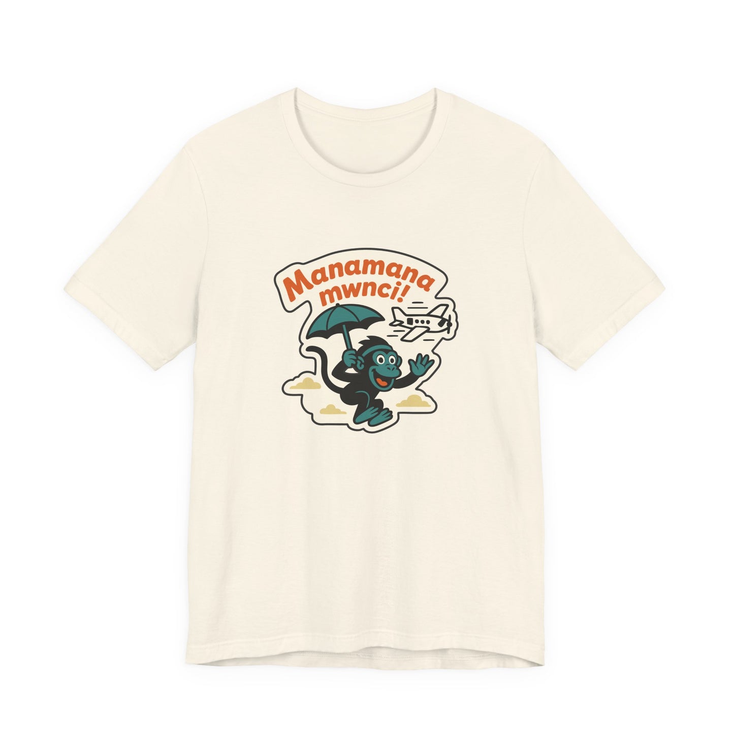 "Manamana Mwnci!" Retro Cartoon Crazy Monkey T-Shirt