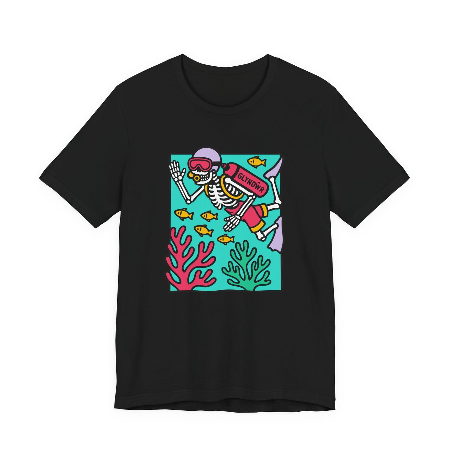 Skeleton Glyndŵr Scuba Diver Unisex Tee